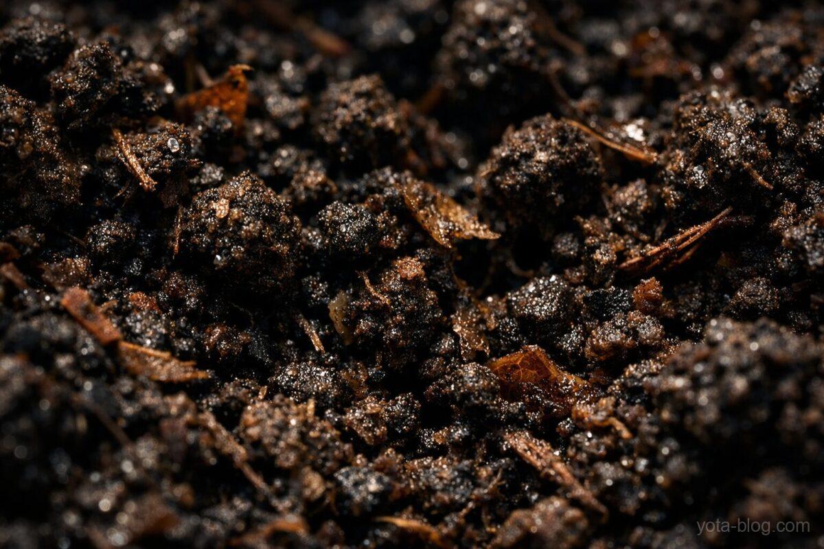 腐葉土の分解された状態