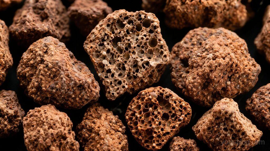 赤玉土を顕微鏡で見た構造